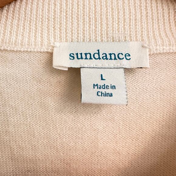 Sundance Brigitte Puffy Embroidered Roses Sweater Sz Large Sweater Cream - Picture 4 of 6